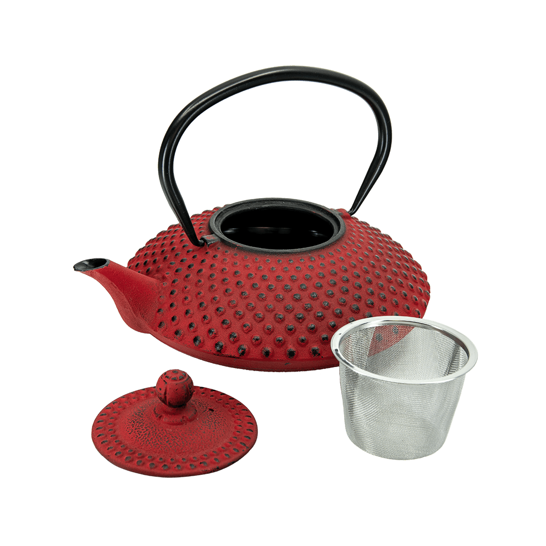 Xilin Teekanne Gusseisen mit Sieb - rot - 0,8L - Bredemeijer | Teekannen
